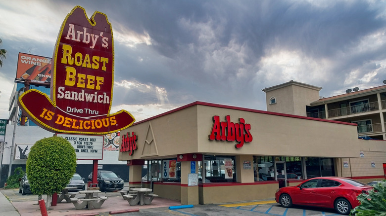 exterior of Arby's Roast Beef Restaurant in Hollywood