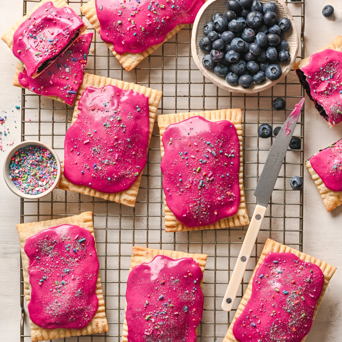 Hjemmelavede blåbær Pop-Tarts
