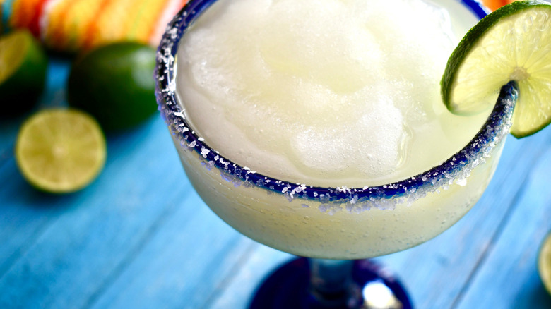 A frozen margarita if photographed from above.