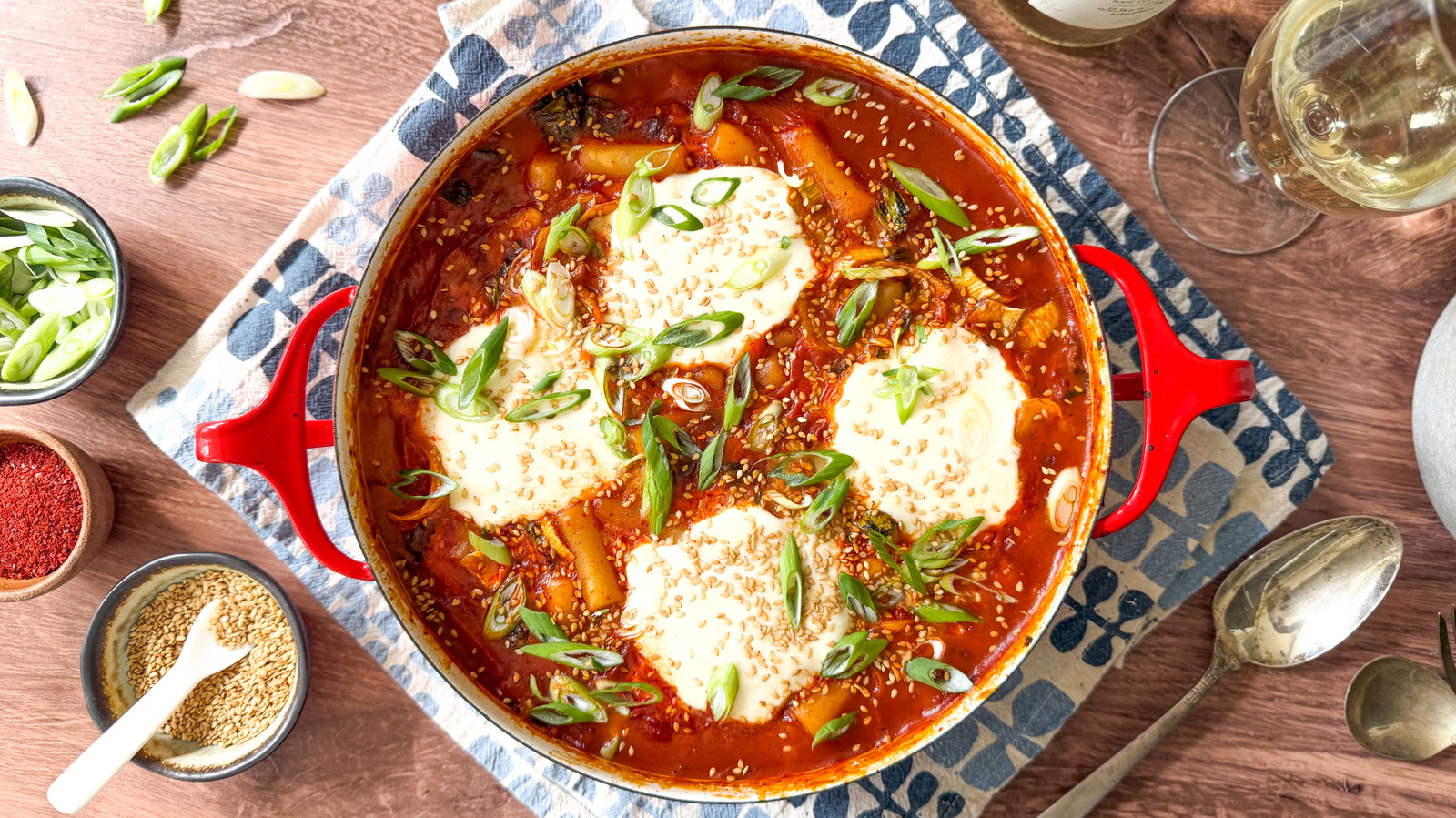 Spicy Baked Tteokbokki With Burrata Recipe


