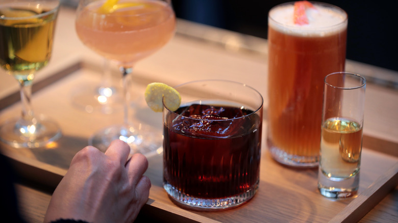 A selection of coffee-inspired cocktails served at Chicago's Starbucks Reserve Roastery