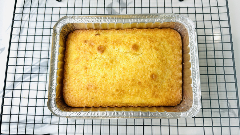 Cake cooling on cooling rack