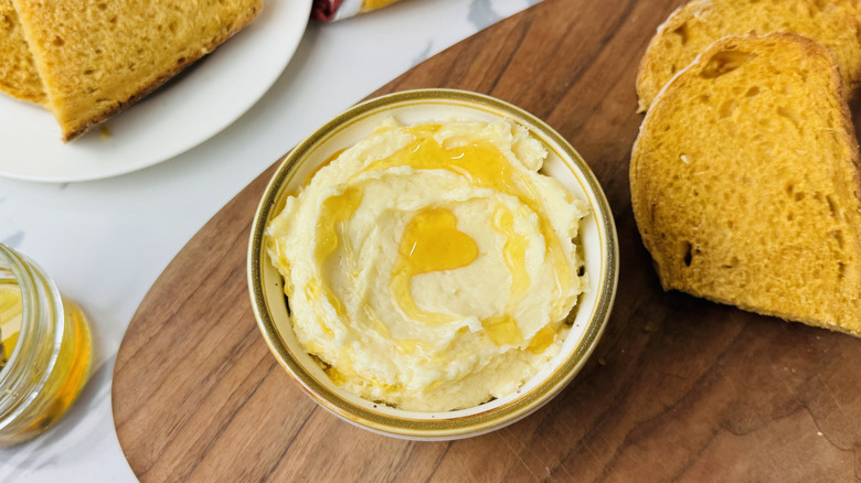 Honey butter in ramekin