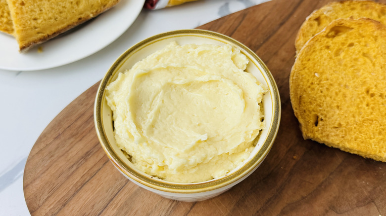 Honey butter in ramekin