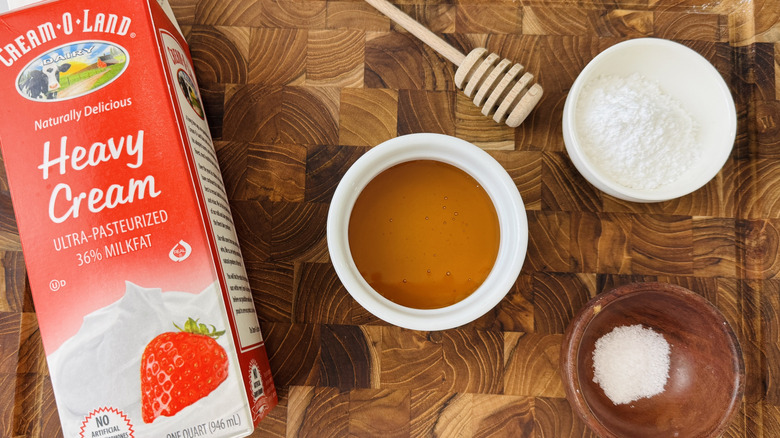 Ingredients for honey butter