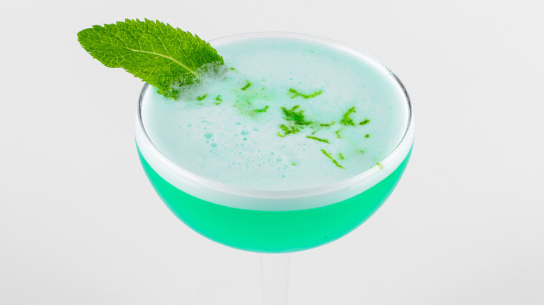 Vodka stinger in coup glass