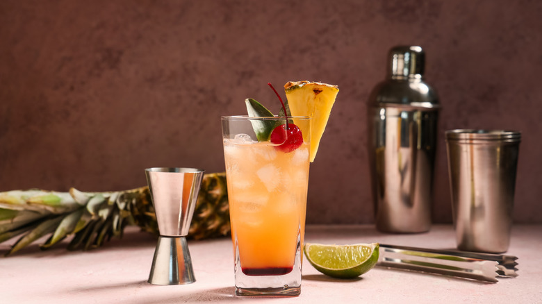 Mai Tai cocktail with garnish