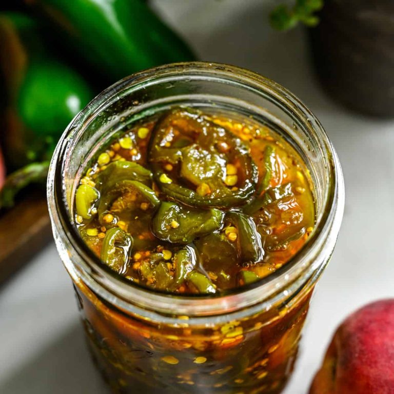 Fersken Cowboy Candy (Kandiserede Jalapeños)