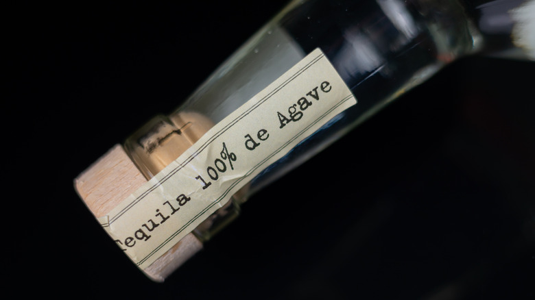 A tequila bottle