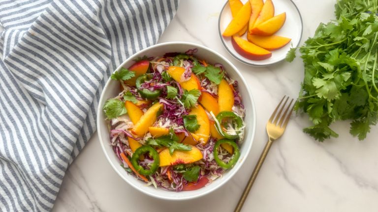 Spicy Peach Coleslaw Recipe

