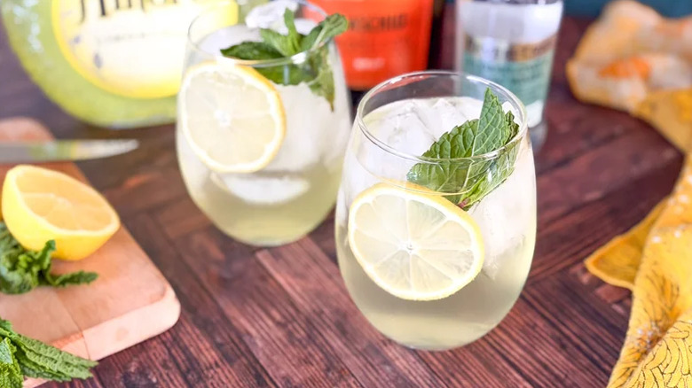 Two glasses of Limoncello Amalfi spritz