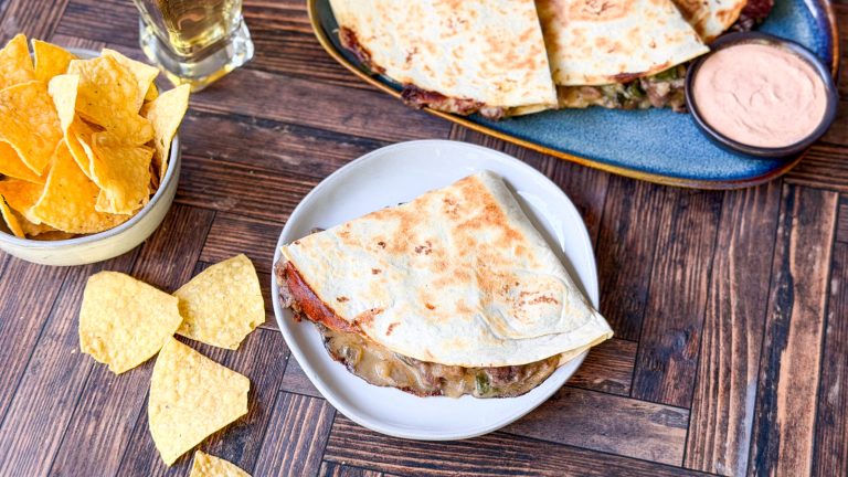 Gooey Cheesesteak Quesadilla Recipe

