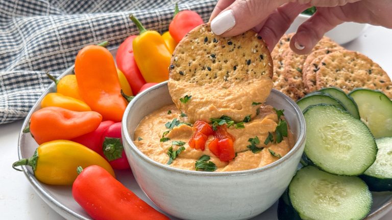 Spicy Roasted Red Pepper Hummus Recipe

