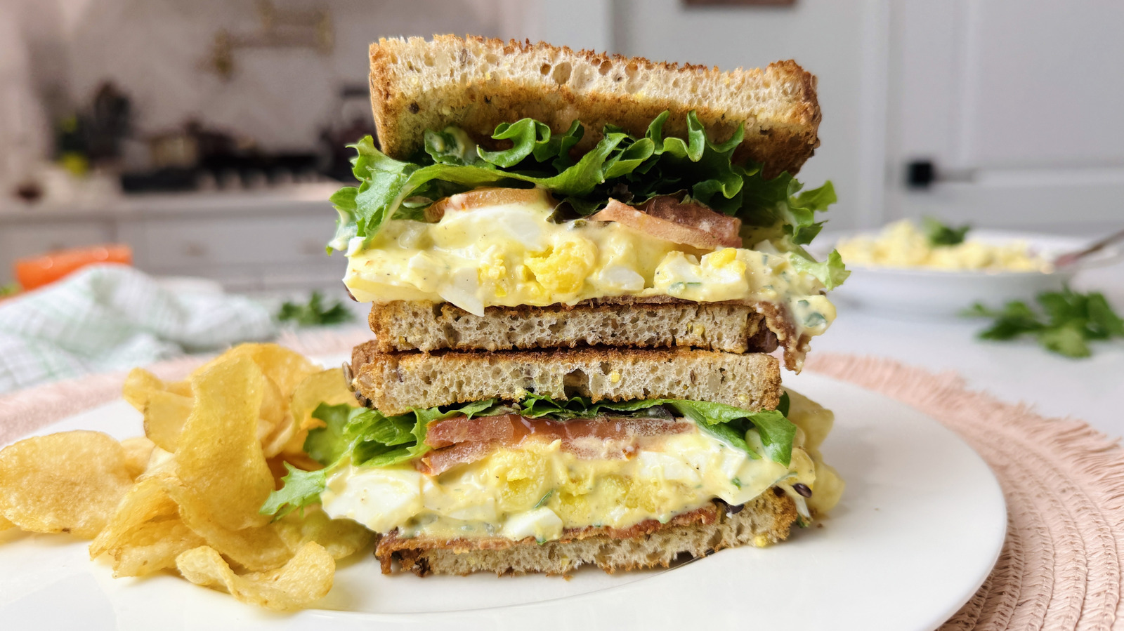 Egg Salad Club Sandwich Recipe

