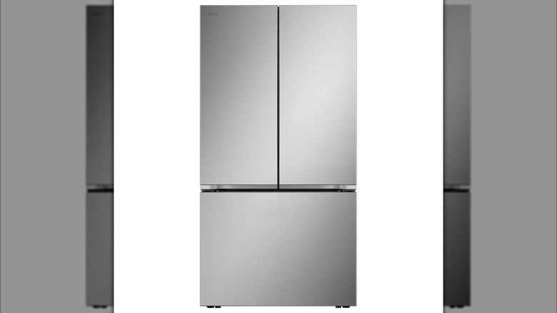 The LG Smart French Door Refrigerator with a metallic finish