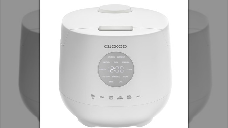 The CUCKOO 6-Cup Micom Rice Cooker in white
