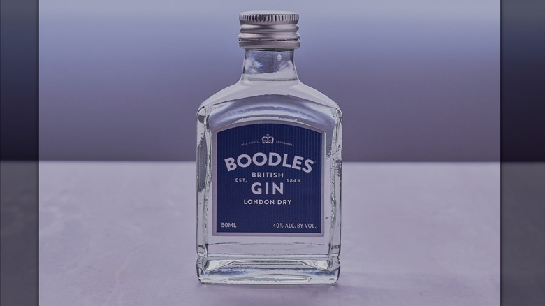 a small bottle of Boodle's gin