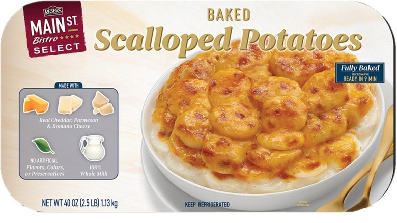 Main St Scalloped Potato container on a white background