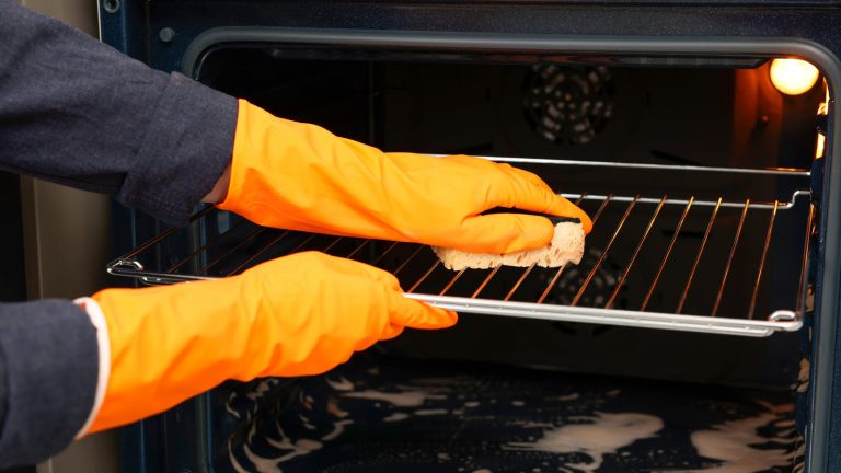 Clean, Grease-Free Oven Racks Take Way Less Effort When You Use A Tool From Your Laundry Room

