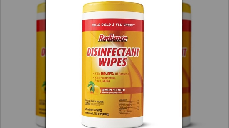 The Radiance Lemon Scented Disinfectant Wipes from Aldi