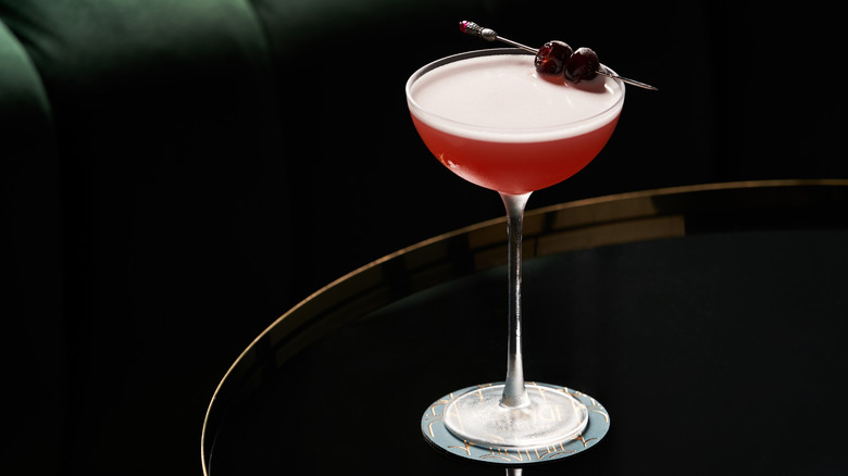 A Mary Pickford cocktail on a table