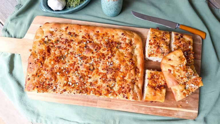 Summer Corn And Roasted Garlic Focaccia Recipe

