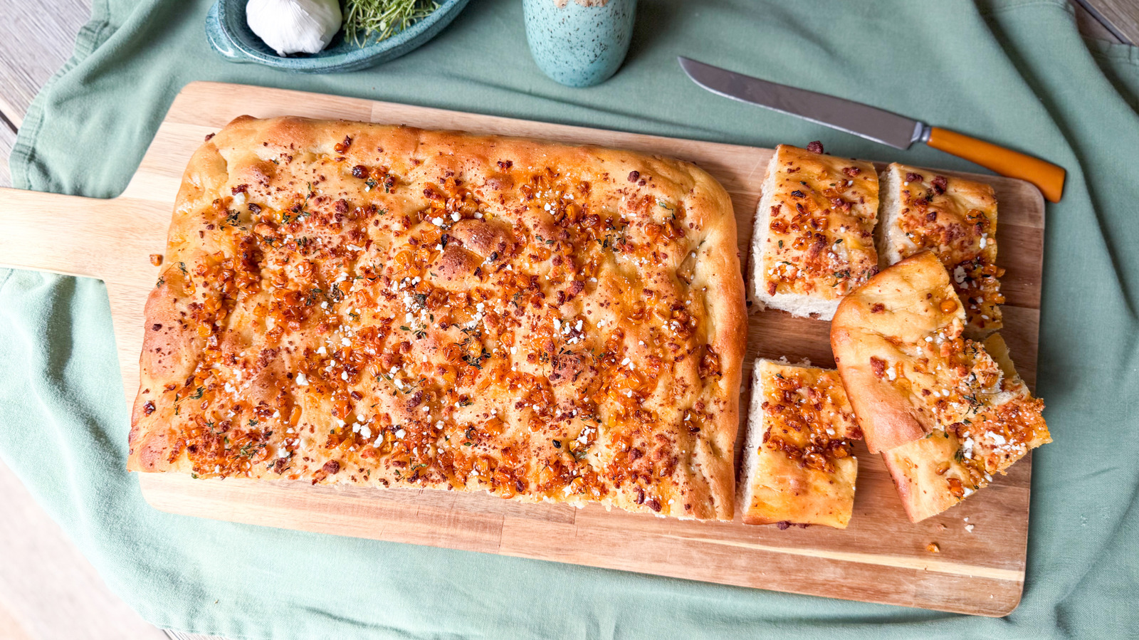 Summer Corn And Roasted Garlic Focaccia Recipe

