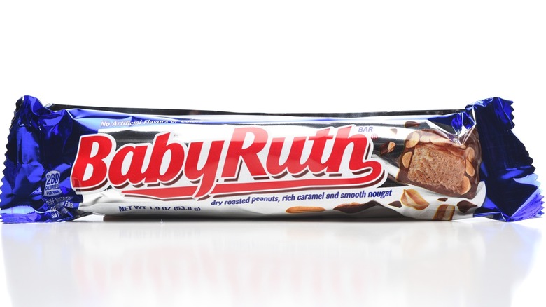 A wrapped Baby Ruth bar