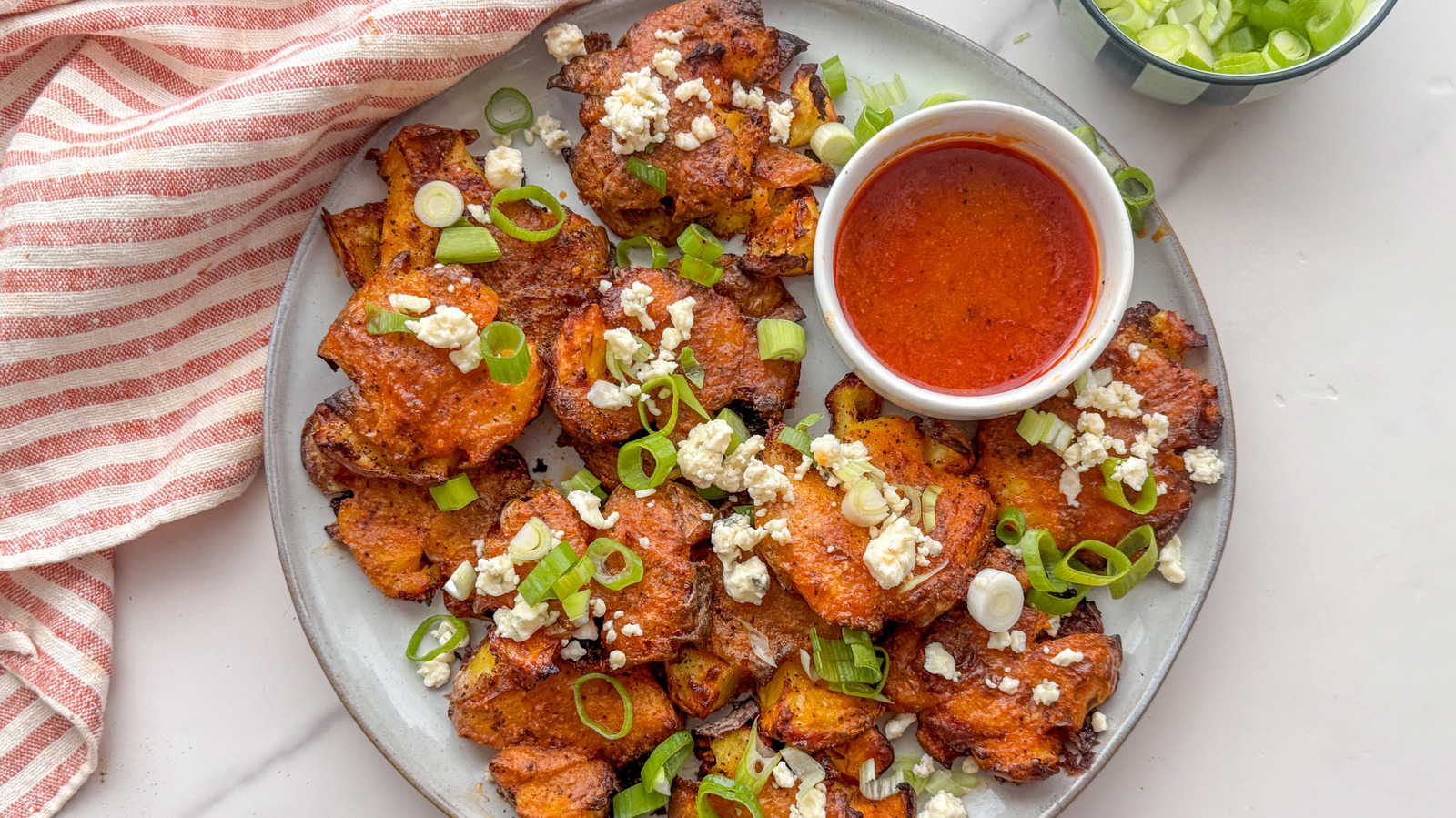 Smashed Buffalo Potatoes Recipe

