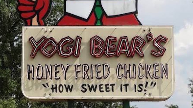 Yogi Bear's Honey Fried Chicken Sign Hartsville