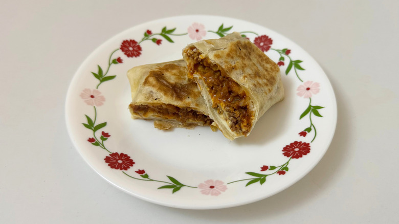 Moe's Grilled Burrito Dipper on small, white plate