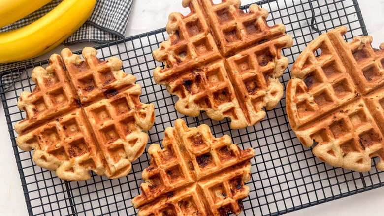 Waffles on wire rack