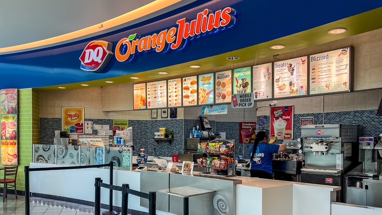 A Dairy Queen and Orange Julius food court