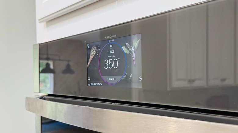 Oven temperature screen reading 350 F