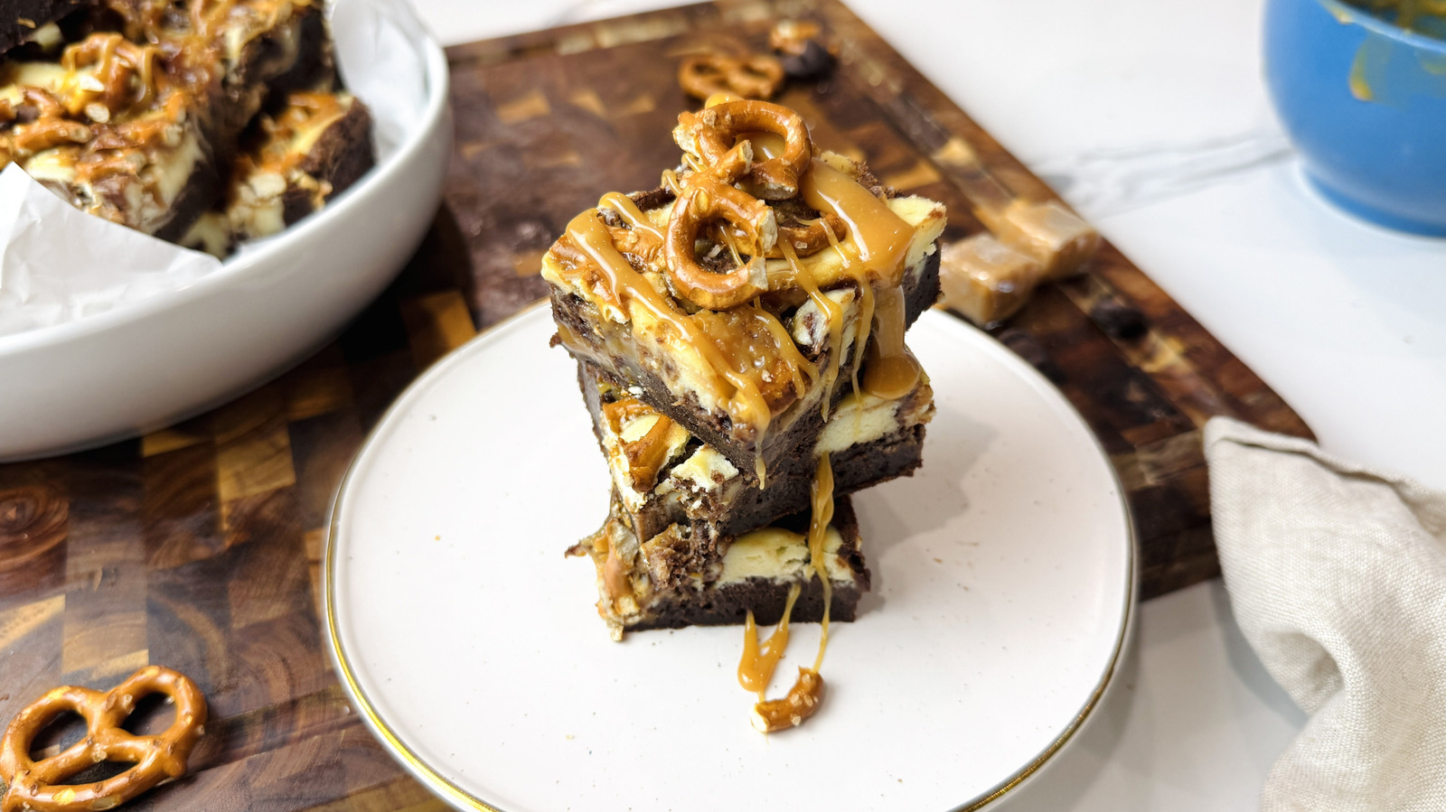 Caramel Pretzel Brownies Recipe

