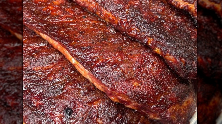 Racks of ribs from Rocky's BBQ