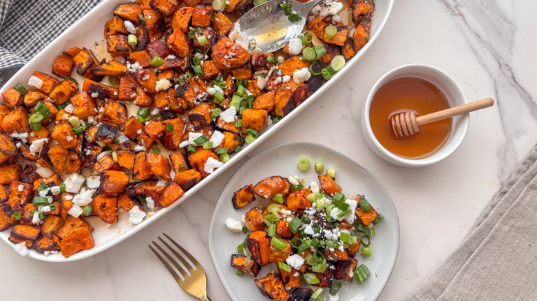 plate next to honey